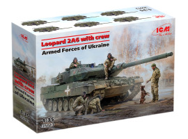 Scale model 1/35 Leopard 2A6 ZSU with crew ICM 35013