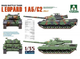 Scale model 1/35 German tank Leopard 1 A5/C2 (2 in 1) Takom 2004