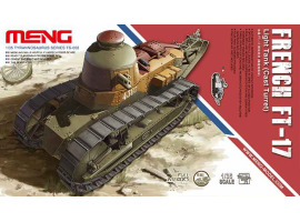 Scale model 1/35 French light tank with die-cast turret FT-17 Meng TS-008