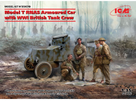 обзорное фото Збірна модель T RNAS з екіпажем британського танку Першої світової війни Автомобілі 1/35
