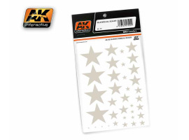 обзорное фото US STARS ALL SCALES / A set of "dry" decals, stars Decals