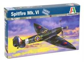 обзорное фото Збірна модель 1/72 Літак Spitfire Mk. VI Italeri 1307 Літаки 1/72