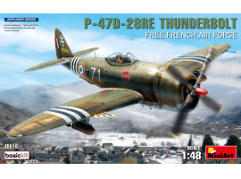 обзорное фото Сборная модель 1/48 Самолет P-47D-28RE Тандерболт Free French Air Force МиниАрт 48015 Самолеты 1/48