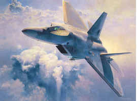 обзорное фото Збірна модель F-22 RAPTOR 1:48 Літаки 1/48