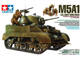 обзорное фото Scale model 1/35 light tank US M5A1 Tamiya 35313 Armored vehicles 1/35