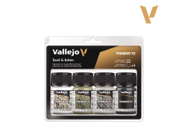обзорное фото Набір сухих пігментів Сажа та попіл (Soot & Ashes) Vallejo VAL 73193 Пігменти
