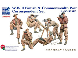обзорное фото Scale model 1/35 Figures UK & Commonwealth Correspondents Bronco 35140 Figures 1/35