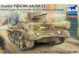обзорное фото Збірна модель 1/35 Британський крейсерський танк A10 Mk. IA/IA CS Cruiser Tank Mark IIA/IIA CS (Балканська кампанія) Bronco 35151 Бронетехніка 1/35