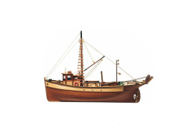 обзорное фото Сборная деревянная модель 1/45 Испанская рыбацкая лодка "Паламос" OcCre 12000 Корабли