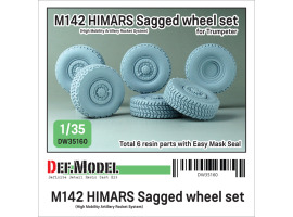 обзорное фото  M142 HIMARS (High Mobility Artillery Rocket System) - Sagged Wheel Set (For Trumpeter)  Смоляные колёса