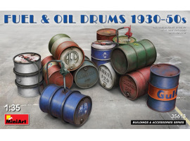 обзорное фото Metal Barrels for Fuel and Oil, 1930-50s Accessories 1/35