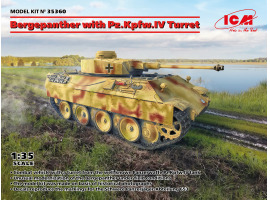 обзорное фото Збірна модель 1/35 танк Бергепантера з вежею Pz.Kpfw.IV ICM 35360 Бронетехніка 1/35