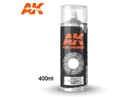 Fine Primer Grey - Spray 400ml (Includes 2 nozzles) / Грунт серый в аэрозоле 400мл
