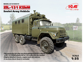 обзорное фото Збірна модель 1/35 Радянський армійський автомобіль ЗіЛ-131 КШМ ICM35517 Автомобілі 1/35
