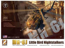 обзорное фото Збірна модель 1/35 Американський вертоліт MH-6J Little Bird Nightstalkers Zimi ZM50002 Гелікоптери 1/35