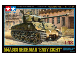 обзорное фото Збірна модель 1/48 Танк M4A3E8 Sherman "Easy Eight" Tamiya 32595 Бронетехніка 1/48