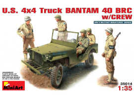 обзорное фото American jeep "Bantam BRC 40" with a crew Cars 1/35
