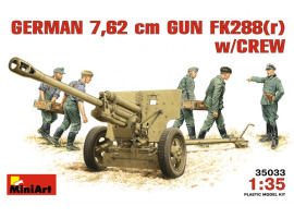 обзорное фото German 76.2mm gun FK288(r) with crew Artillery 1/35