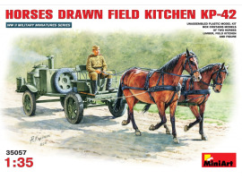 обзорное фото Советская  полевая  кухня  КП-42  на конной тяге Figures 1/35
