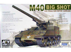обзорное фото M40 "Big Shot" U.S. 155mm Gun Motor Carriage Armored vehicles 1/35