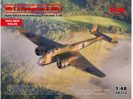 обзорное фото Сборная модель 1/48 Британский бомбардировщик HP.52 Hampden B.Mk.I ICM 48352 Самолеты 1/48