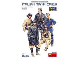 Збірна модель 1/35 Фігури Італійський танковий екіпаж Другої світової війни (смоляні голови) MiniArt 35500