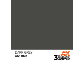 обзорное фото Акрилова фарба DARK GREY – STANDARD / ТЕМНО-СІРИЙ AK-interactive AK11022 Standart Color