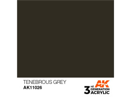 обзорное фото Acrylic paint TENEBROUS GRAY – STANDARD / Gloomy GRAY AK-interactive AK11026 General Color