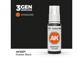 обзорное фото Acrylic paint RUBBER BLACK – STANDARD / TIRE BLACK (RUBBER COLOR) AK-interactive AK11027 General Color