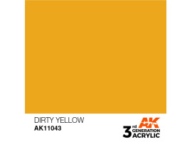 обзорное фото Акрилова фарба DIRTY YELLOW – STANDARD / БРУДНО ЖОВТИЙ AK-interactive AK11043 Standart Color