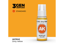 обзорное фото Акриловая краска DIRTY YELLOW – STANDARD / ГРЯЗНО ЖЕЛТЫЙ АК-интерактив AK11043 Standart Color