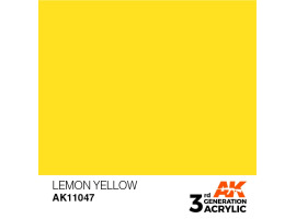 обзорное фото Акриловая краска LEMON YELLOW – STANDARD / ЛИМОННЫЙ ЖЕЛТЫЙ АК-интерактив AK11047 Standart Color