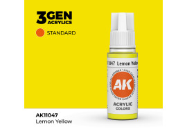 обзорное фото Акриловая краска LEMON YELLOW – STANDARD / ЛИМОННЫЙ ЖЕЛТЫЙ АК-интерактив AK11047 Standart Color