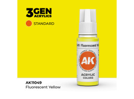 обзорное фото Акриловая краска FLUORESCENT YELLOW – STANDARD / ФЛУОРЕСЦЕНТНЫЙ ЖЕЛТЫЙ АК-интерактив AK11049 Standart Color