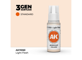 обзорное фото Acrylic paint LIGHT FLESH - STANDARD / LIGHT FLESH Acrylic paint AK1050 General Color