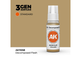 обзорное фото Акриловая краска DECOMPOSED FLESH – STANDARD / РАЗЛАГАЮЩАЯСЯ КОЖА АК-интерактив AK11058 Standart Color
