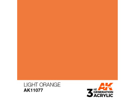 Акрилова фарба LIGHT ORANGE – STANDARD / СВІТЛО-ПОМАРАНЧЕВИЙ AK-interactive AK11077
