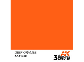 обзорное фото Акриловая краска DEEP ORANGE / ГЛУБОКИЙ ОРАНЖЕВЫЙ АК-интерактив AK11080 Standart Color