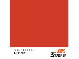 обзорное фото Акриловая краска SCARLET RED – STANDARD / АЛЫЙ КРАСНЫЙ АК-интерактив AK11087 Standart Color