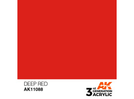 обзорное фото Acrylic paint DEEP RED – INTENSE / SATURED RED AK-interactive AK11088 General Color