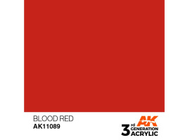 обзорное фото Акрилова фарба BLOOD RED – STANDARD / КРОВАВИЙ ЧЕРВОНИЙ AK-interactive AK11089 Standart Color