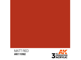 Acrylic paint MATT RED – STANDARD / MATTE RED AK-interactive AK11092