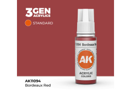 обзорное фото Акрилова фарба BORDEAUX RED – STANDARD / БОРДО ЧЕРВОНИЙ AK-interactive AK11094 Standart Color