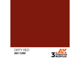 обзорное фото Акрилова фарба DIRTY RED – STANDARD / БРУДНИЙ ЧЕРВОНИЙ AK-interactive AK11095 Standart Color