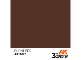 обзорное фото Акриловая краска BURNT RED – STANDARD / ЖЖЕНЫЙ КРАСНЫЙ АК-интерактив AK11097 Standart Color
