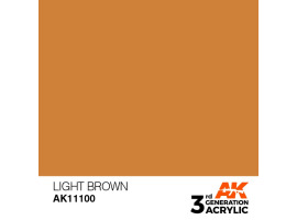 обзорное фото Акриловая краска LIGHT BROWN – STANDARD / СВЕТЛО-КОРИЧНЕВЫЙ АК-интерактив AK11100 Standart Color