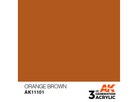 обзорное фото Акрилова фарба ORANGE BROWN – STANDARD / ПОМАРАНЧЕВО-КОРИЧНЕВИЙ AK-interactive AK11101 Standart Color