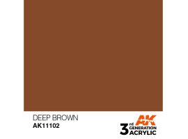 обзорное фото Акрилова фарба DEEP BROWN – INTENSE / ГЛИБОКИЙ КОРИЧНЕВИЙ AK-interactive AK11102 Standart Color