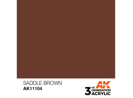 обзорное фото Акриловая краска SADDLE BROWN – STANDARD / КОРИЧНЕВОЕ СЕДЛО АК-интерактив AK11104 Standart Color