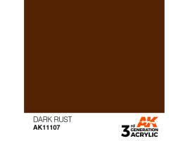 обзорное фото Акрилова фарба DARK RUST – STANDARD / ТЕМНА ІРЖА AK-interactive AK11107 Standart Color